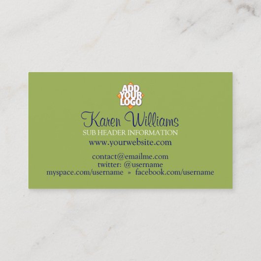 Peacock Mandala Pattern Visitekaartje (Achterkant)