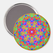 Peacock Mandala stijl magneet (Voorkant / Achterkant)