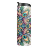 Peacock Mandala Thermal Tumbler Thermosbeker (Geroteerd rechts)