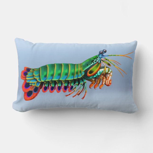 Peacock Mantis Shrimp Reef Animal Pillow Kussen (Voorkant)