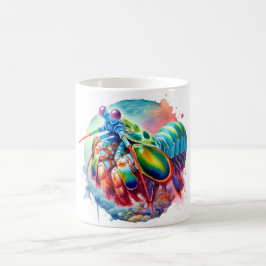 Peacock Mantis Shrimp REF253 - Watercolor Koffiemok
