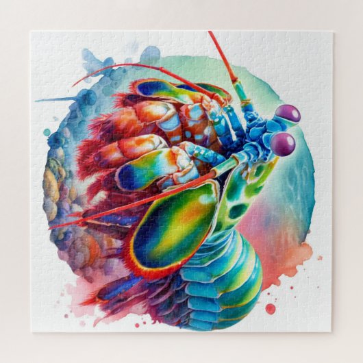 Peacock Mantis Shrimp REF253 - Watercolor Legpuzzel (Horizontaal)