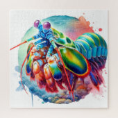 Peacock Mantis Shrimp REF253 - Watercolor Legpuzzel (Verticaal)