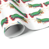 Peacock Mantis Shrimp Wrapping Paper Cadeaupapier (Rol Hoek)