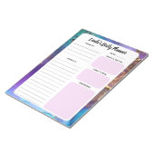 Peacock Marble Abstract Daily To-Do List-laptopblo Notitieblok (Schuin)