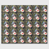 Peacock Masquerade Mardi Gras Mask Wrapping Paper Cadeaupapier (Vlak)