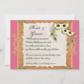 Peacock Masquerade Masker Ball - Save the Date Kaa (Achterkant)