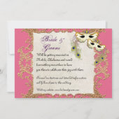 Peacock Masquerade Masker Ball - Save the Date Kaa (Achterkant)