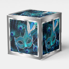 Peacock Masquerade Party Bedankdoosjes