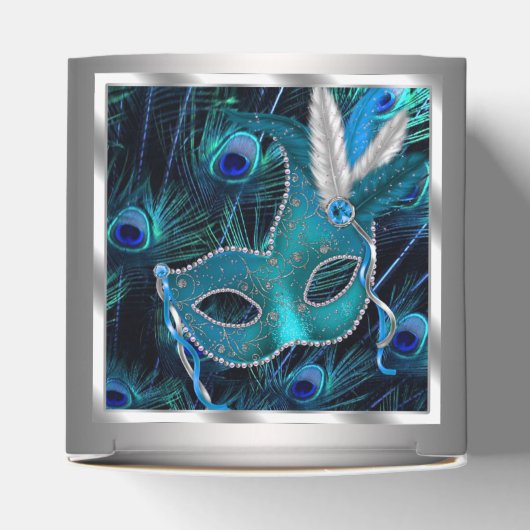 Peacock Masquerade Party Bedankdoosjes (Bovenkant)