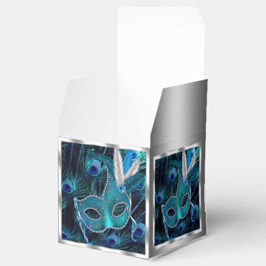 Peacock Masquerade Party Bedankdoosjes (Geopend)