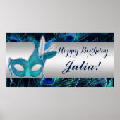 Peacock Masquerade Party Poster (Voorkant)