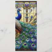 Peacock Maximalist Fancy Luxe Bruiloft Menu (Achterkant)