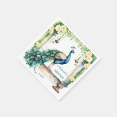 Peacock Mehndi jasmijn Indiase bruiloft servies Servet (Hoek)