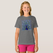 Peacock-meisjes t-shirt (Voorkant volledig)