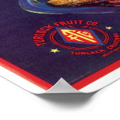 Peacock Melons Label-Poster Poster (Hoek)