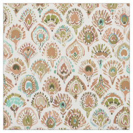 PEACOCK MERMAID Roos Gold Mint Scales and Feathers Stof