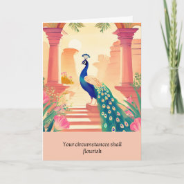 peacock message happy birthday kaart