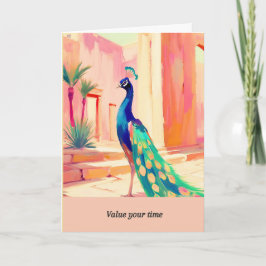 peacock message happy birthday kaart