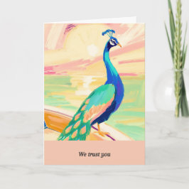 peacock message happy birthday kaart
