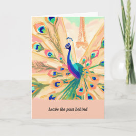peacock message happy birthday kaart