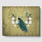 Peacock met bloemen gastenboek (Achterkant)