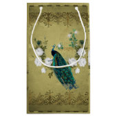 Peacock met bloemen klein cadeauzakje (Achterkant)