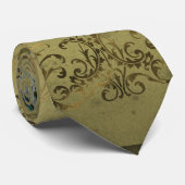 Peacock met bloemen stropdas (Opgerold)