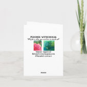 Peacock met Dahlia Kaart (Achterkant)