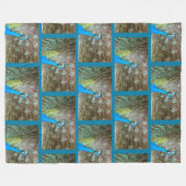 Peacock met Feathers Fanned - Wildlife Bird Foto Fleece Deken (Voorkant (Horizontaal))