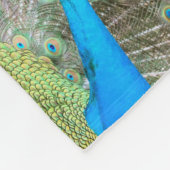 Peacock met Feathers Fanned - Wildlife Bird Foto Fleece Deken (Hoek)