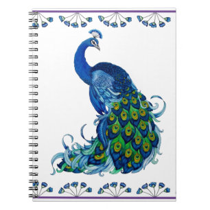 Peacock met grens notitieboek