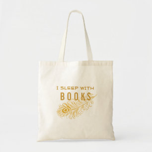 Peacock met hart I Slaap met boeken Tote Bag