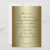 Peacock met juwelen repetitie binnenuitnodiging kaart (Achterkant)