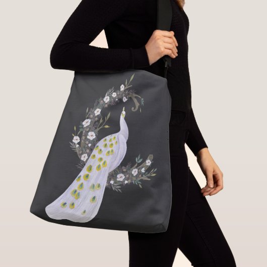 Peacock met Magnolia Crossbody Tas (Dichtbij)