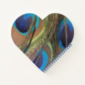 Peacock met Notitieboek van het hart van de veren (Achterkant)