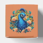 Peacock met perzik Rozen Bedankdoosjes (Bovenkant)