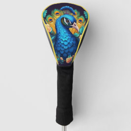 Peacock met perzik Rozen Golfheadcover