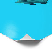 Peacock met perzik Rozen Perfect Poster (Hoek)