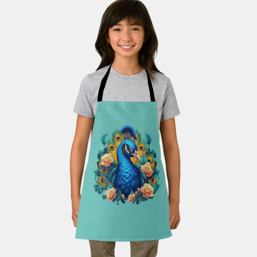 Peacock met perzik Rozen Schort (Insitu)