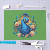 Peacock met perzik Rozen Tissuepapier (Craft)