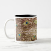 Peacock met plumage tweekleurige koffiemok (Links)
