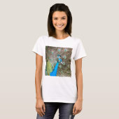 Peacock met veren uit - mannenvogel - Foto T-shirt (Voorkant volledig)