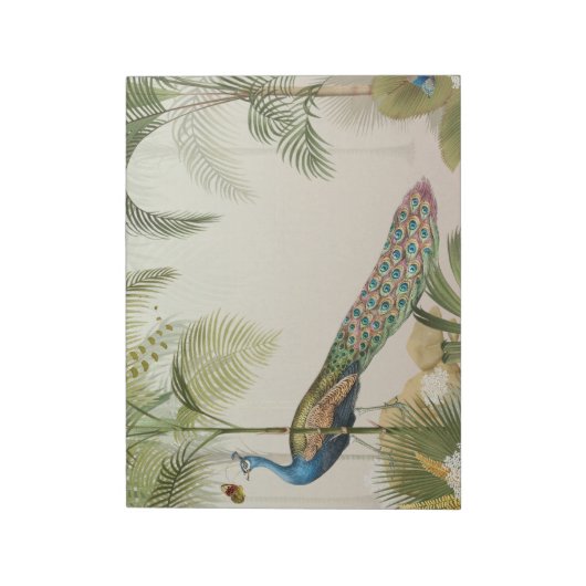 Peacock met vlinders notitieblok (Linkerzijde)