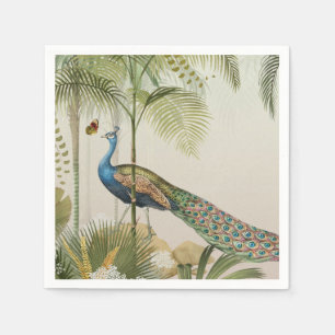 Peacock met vlinders servet