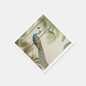 Peacock met vlinders servet (Hoek)