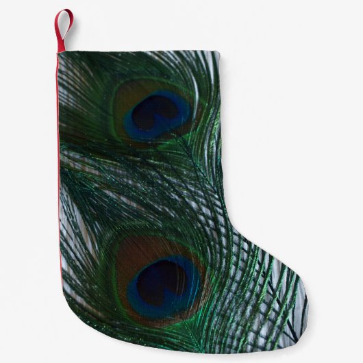 Peacock met wit kleine kerstsok (Voorkant)