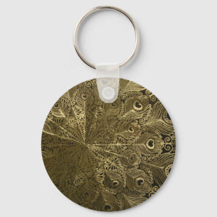 Peacock-metalen lade sleutelhanger