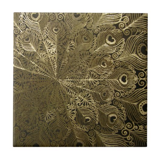 Peacock-metalen lade tegeltje (Voorkant)