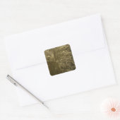 Peacock-metalen lade vierkante sticker (Envelop)